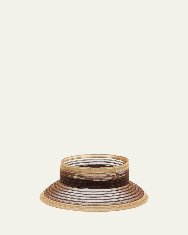 Kayla Packable Faux Horsehair Bucket Visor